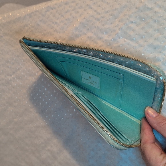 Lanvin en Bleu L-shaped Blue Soft Leather Wallet - Picture 4 of 16